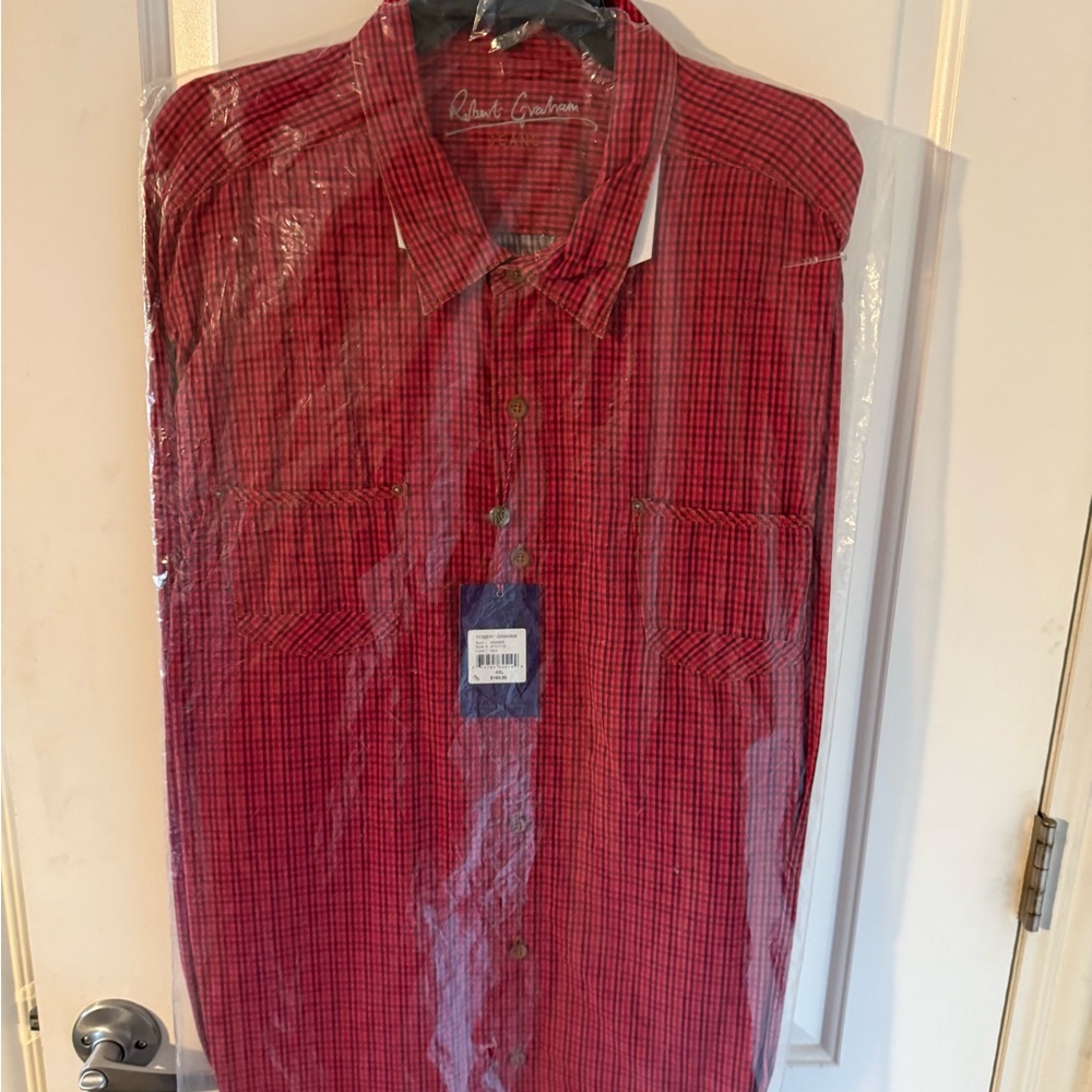 Robert Graham Men's Red Plaid Shirt